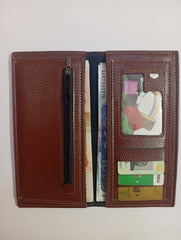 Blazy Premium Leather Wallet – Classic Brown Long Bifold for Men