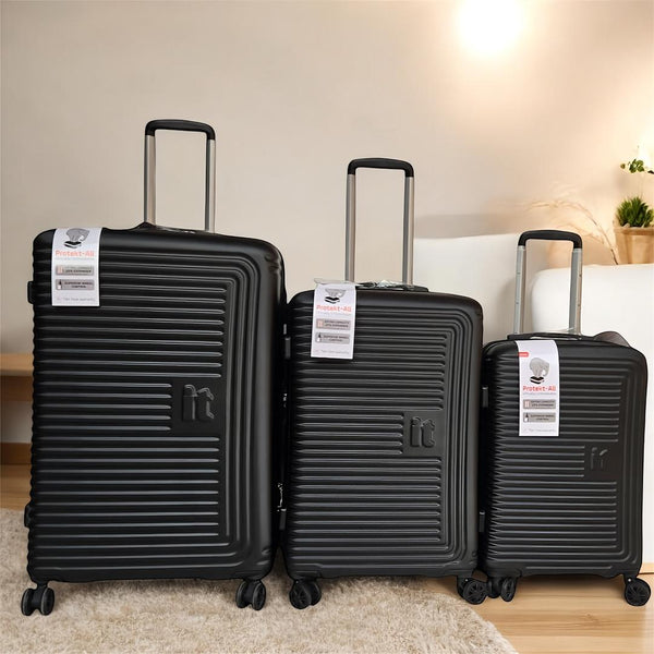 IT Luggage 3-Piece Premium Travel Set – TSA Lock & Double Zipper | 20" 24" 28"